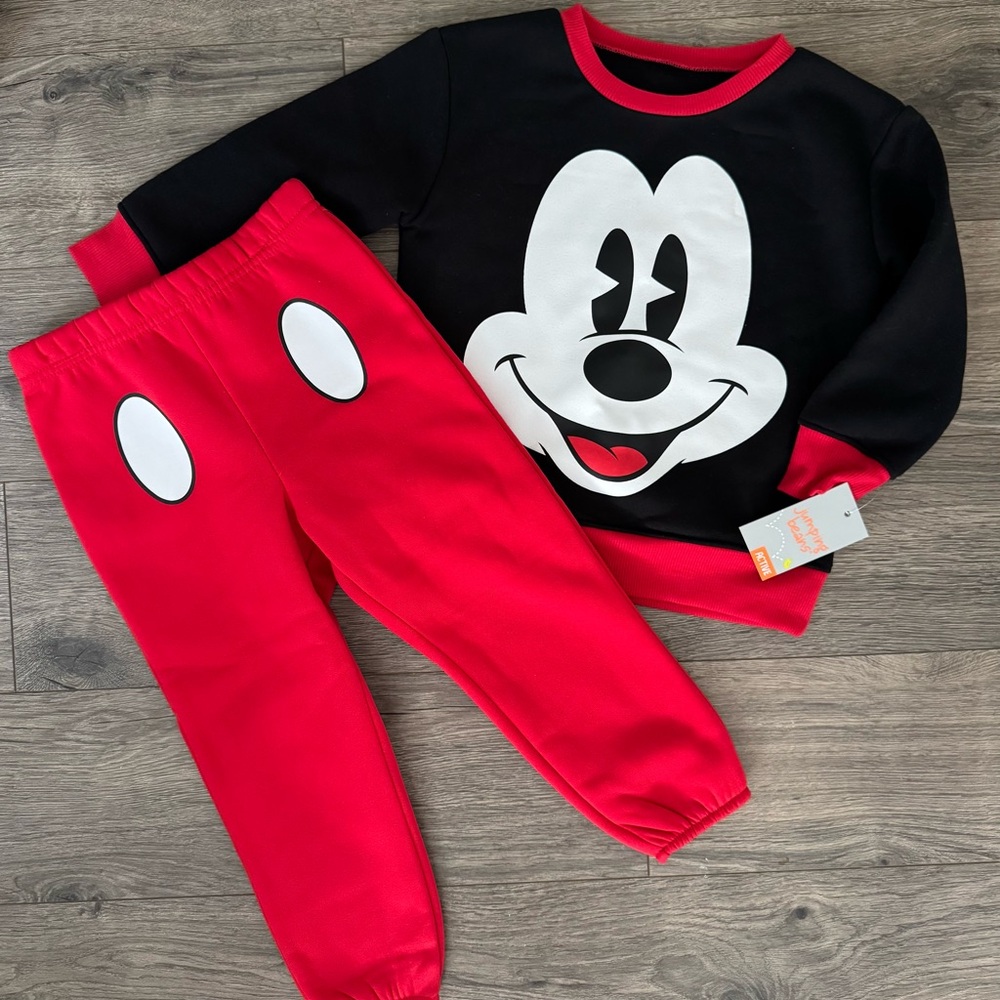 Kohl's Jumping Beans Toddler Boys Mickey Mouse Black and Red Set